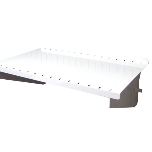 Wall Control Pegboard Shelf 9in Deep Pegboard Shelf Assembly for Wall Control Pegboard and Slotted Tool Board - White
