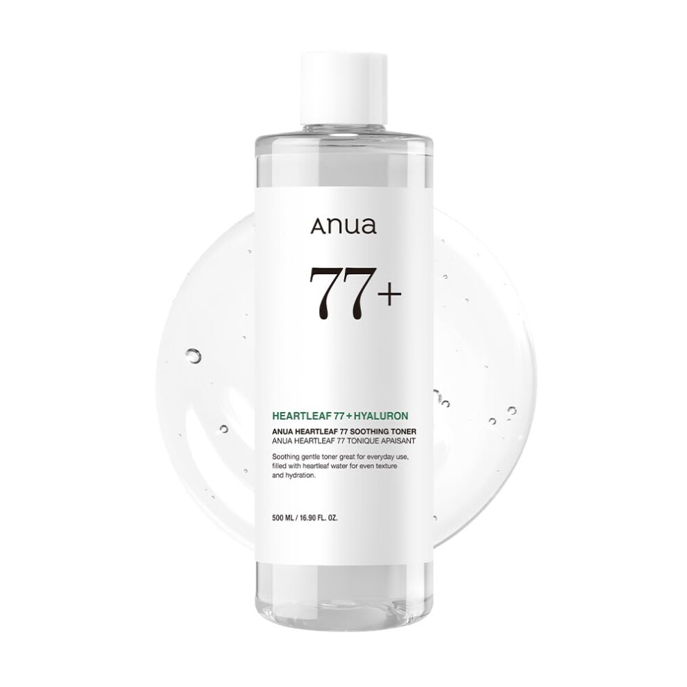 Anua Heartleaf 77 Soothing Toner I pH 5.5 Skin Trouble Care  Calming Skin  Refreshing  Purifying (500ml / 16.9 fl.oz.)