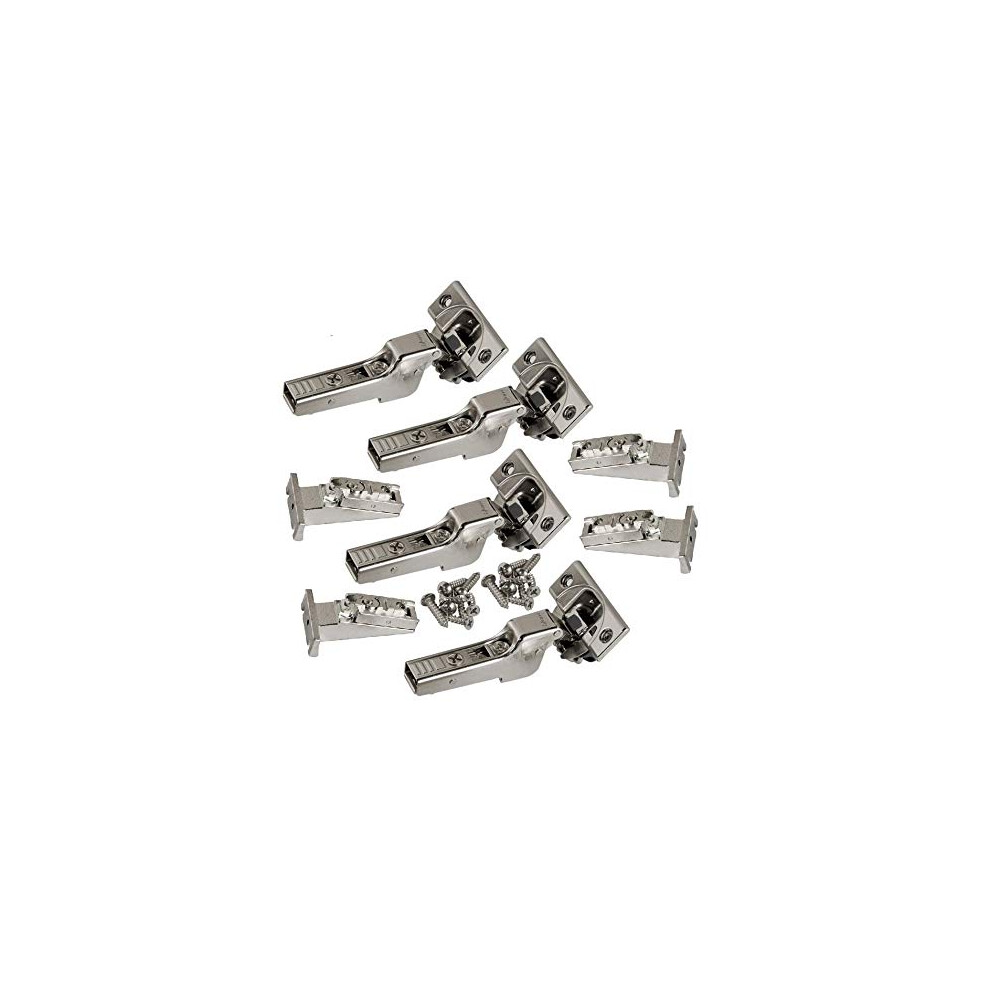 Blum Clip Top Blumotion Soft-Close Hinges 110 Degree Self Closing Face Frame With Mounting Plates (Inset - 4 Pack) 649862996870
