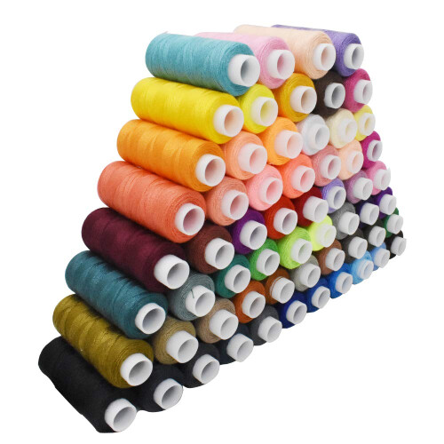 60 Color Sewing Threads 250 Yard Per Spools Polyester Thread Sewing Kit All Purpose for Hand Machine Sewing (60 Colors) 1