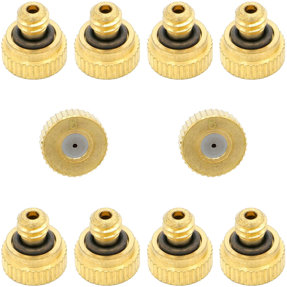 10 St Ck Messing-Nebeld Sen 0,031 Zoll Ffnung (0,8 Mm) Durchmesser 10/24 Unc, Ersatzk Pfe F R K Hlsysteme Im Freien (0,8 Mm)-image