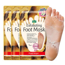 Purederm Exfoliating Foot Mask (3 Pack) - Regular Size Exfoliating Foot Masks for Cracked Feet Dry Skin Callused Feet