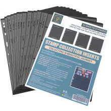 Stamp Collection Inserts - Collector Stamp Album 12 Sheets With 4 Mixed Størrelser til Stamp Collection Binder Kit IS01MX112