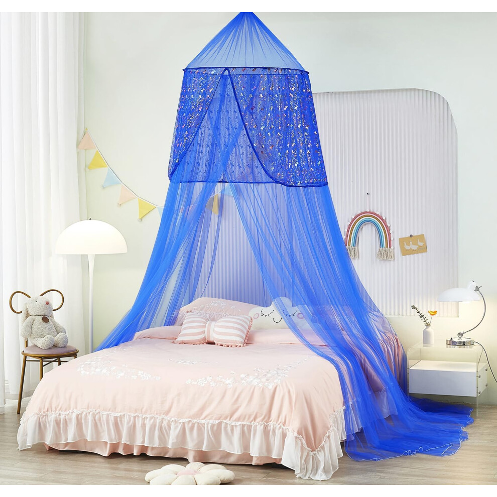 Nattey Ciel de lit noir avec lumi  res Tente de lit pour gar  ons filles Baldaquin pour d  coration de chambre Baldaquin pour lit double    king size