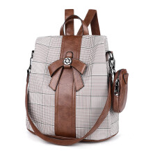Sac     dos ZOCAI pour femme, sac     dos tendance, sac     dos en cuir PU, sac     bandouli   re antivol (marron)
