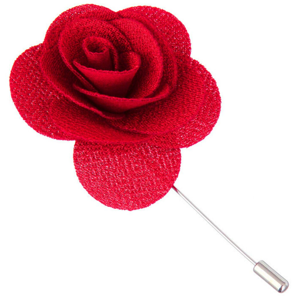 Boutonni?re ? fleurs de qualit? sup?rieure faite ? la main Flairs New York Gentleman's Essentials (lot de 1 ?pingle, b?gonia rouge bonbon)