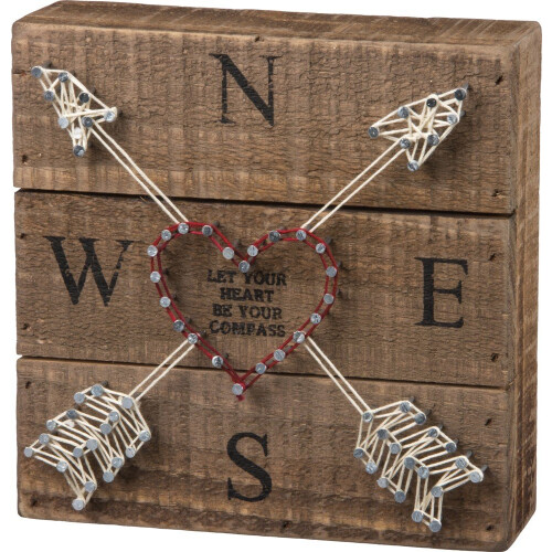 Primitives By Kathy – Insegna Decorativa In Legno Con Base Color Crema Invecchiata, Stile Shabby Chic