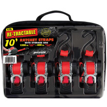 Erickson 04418 Pro Series Cinta de Amarração Retrátil 1" x 10', Capacidade 1200 lb