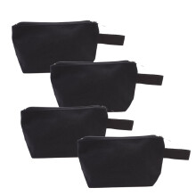 Augbunny 100% Cotton 16oz Heavy Duty Multi-Purpose Canvas Zipper Cosmetics Makeup Travel Toiletry Organizing Pouch 4-Pack