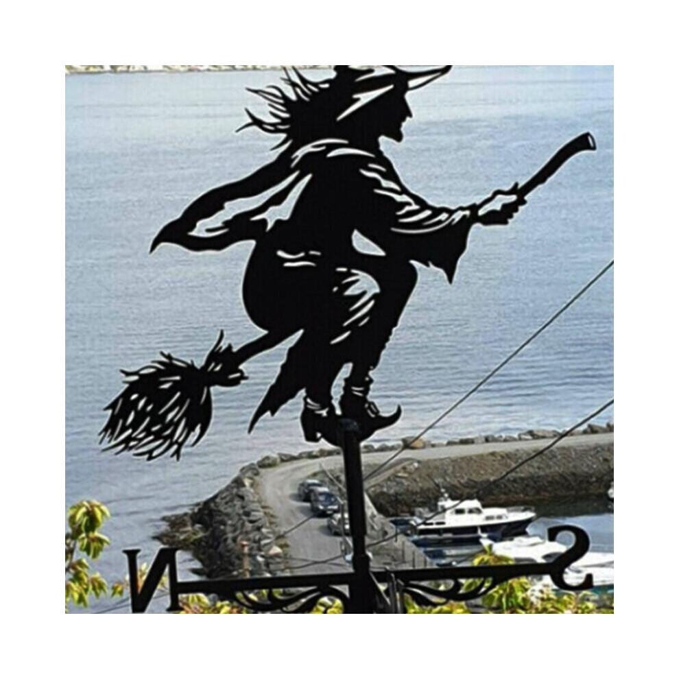 Hexe WindmüHle Metall Und Edelstahl Wetterfahne Gartendekoration-image
