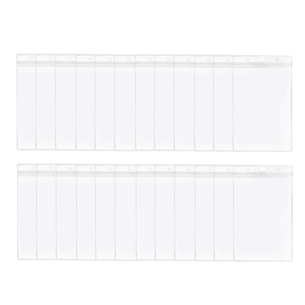 LGEGE 24 PCS Transparent Extra Large 6.5x4.5"""" Badge Holders for Passport ID Cash Plane Ticket  Receipts Credit Card  etc-image-OPC-PGG8M2K-NEW