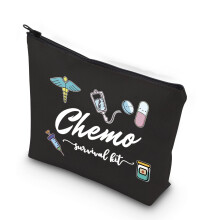 WCGXKO kemopol csomag noknek Chemo Survival Kit Kemoterpis kezels cipzras zacsktska (kemo tllokszlet, fekete)