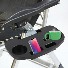 1.NO 2 x Clip su tavolo laterale vassoio per Zero Gravity Sun Lounger / sedia da campeggio all'aperto