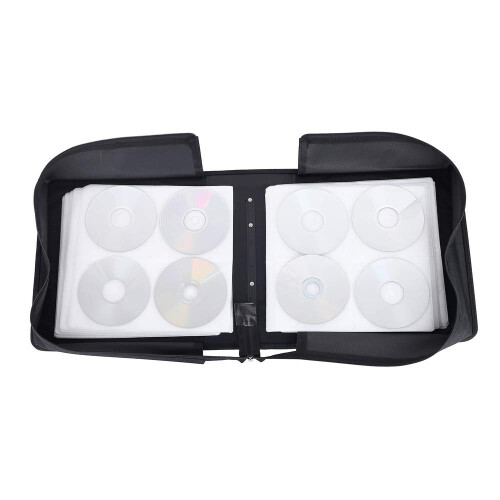 Siveit CD/DVD Binder, Θήκη για CD/DVD 400 Θέσεων (Λευκή Θήκη, Μπλε) 2