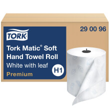 Tork Matic Soft Handtuchrolle Wei   Premium H1 Schnellabsorbierend Langlebig Dick 2-lagig 6 Rollen x 575 ft 290096