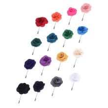 Panfanrel 16 buca?i de flori pini de la nivelul barba?ilor, handmade satin boutonniere ?tift pentru costum de nunta mire cu o cutie (multicolor 4