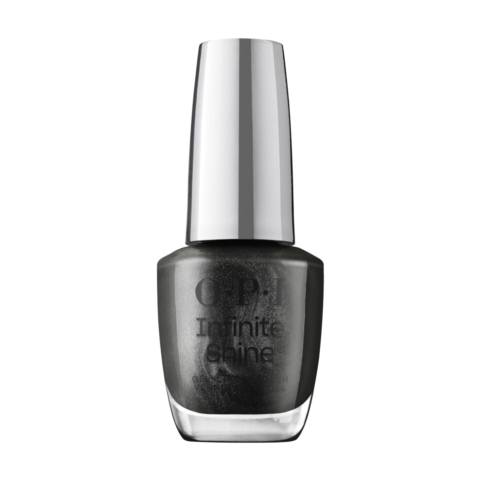 OPI Infinite Shine Stay & Night | Opaque Dark Gray Pearl Long Wear Gel Like Nail Polish | Vegan  Long Lasting  Streak Free