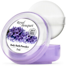 R-NEU Body Bath Powder for Women 100% Talc-Free Elegant Royal Bouquet Dusting Powder with Powder Puff Extra Large (5oz)