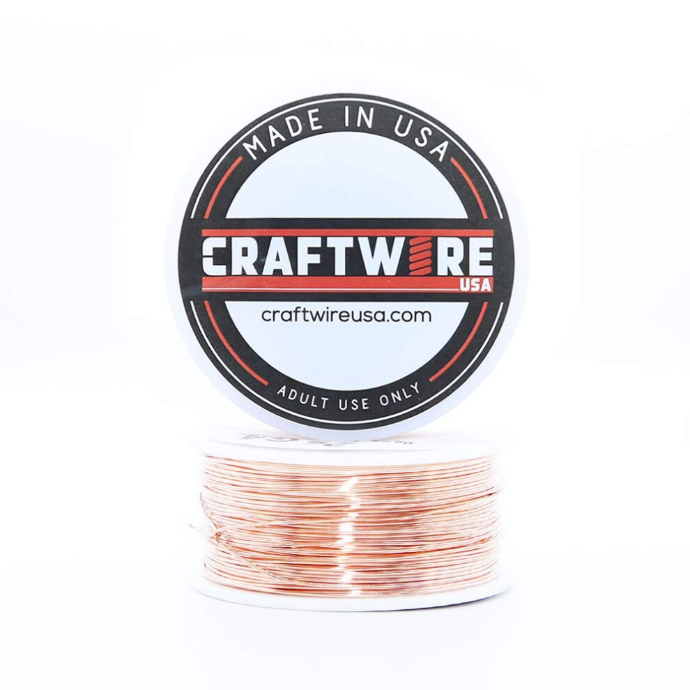 Craftwire Usa Solid Bare Copper Wire Round Bright Dead Soft 100 Feet Spool 24 Gauge (Choose 25 To 100 Ft 10 To 30 Ga.)