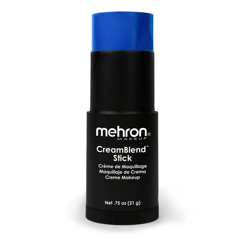 Mehron Makeup CreamBlend Stick | Face Paint  Body Paint  & Foundation Cream Makeup | Body Paint Stick .75 oz (21 g) (Blue)