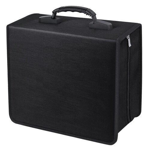 Siveit CD/DVD Binder, Θήκη 400 CD/DVD, Αλμπουμ Αποθήκευσης (Λευκό, Μαύρο)
