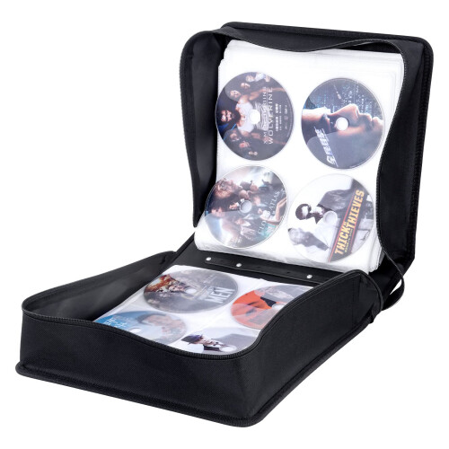 Siveit CD/DVD Binder, Θήκη 400 CD/DVD, Αλμπουμ Αποθήκευσης (Λευκό, Μαύρο) 1