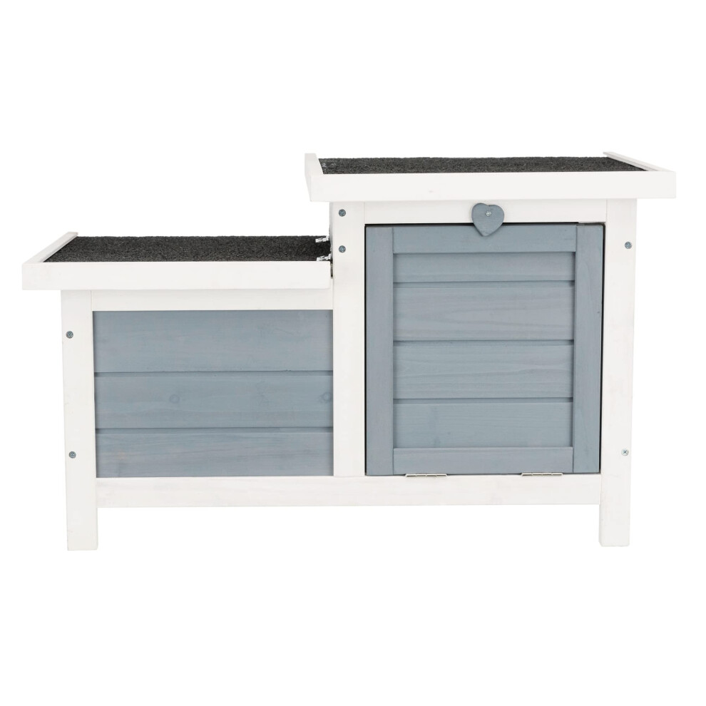 TRIXIE Petite maison pour animaux de compagnie, abri d'extérieur en bois, résistant aux intempéries, idéal pour chats, lapins, cochons d'Inde, gr