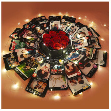 ECTY Kreative Explosionsbox Scrapbook-DIY-Fotoalbum-Box f r Geburtstag, Jahrestag, Valentinstag, Hochzeit (Upgrade-Version).