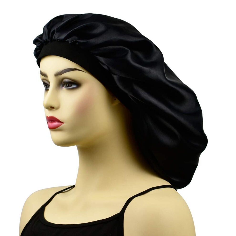 Cocosilk Satin Bonnets For Braids Silk Bonnet For Long Hair Covers Women Xl Large Silk Hair Bonnets Sleeping Bonnets Night Sleep Cap