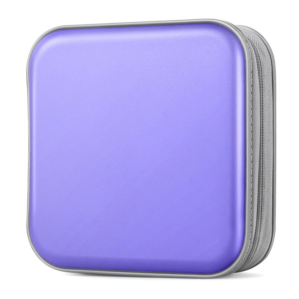 Bivisen CD Case  DVDs Wallet Holder  CD/DVD Case Wallet 40 Discs Heavy Duty Bag Binder Storage Booklet Album (Light Purple)-image-OPC-PFKWZW2-NEW