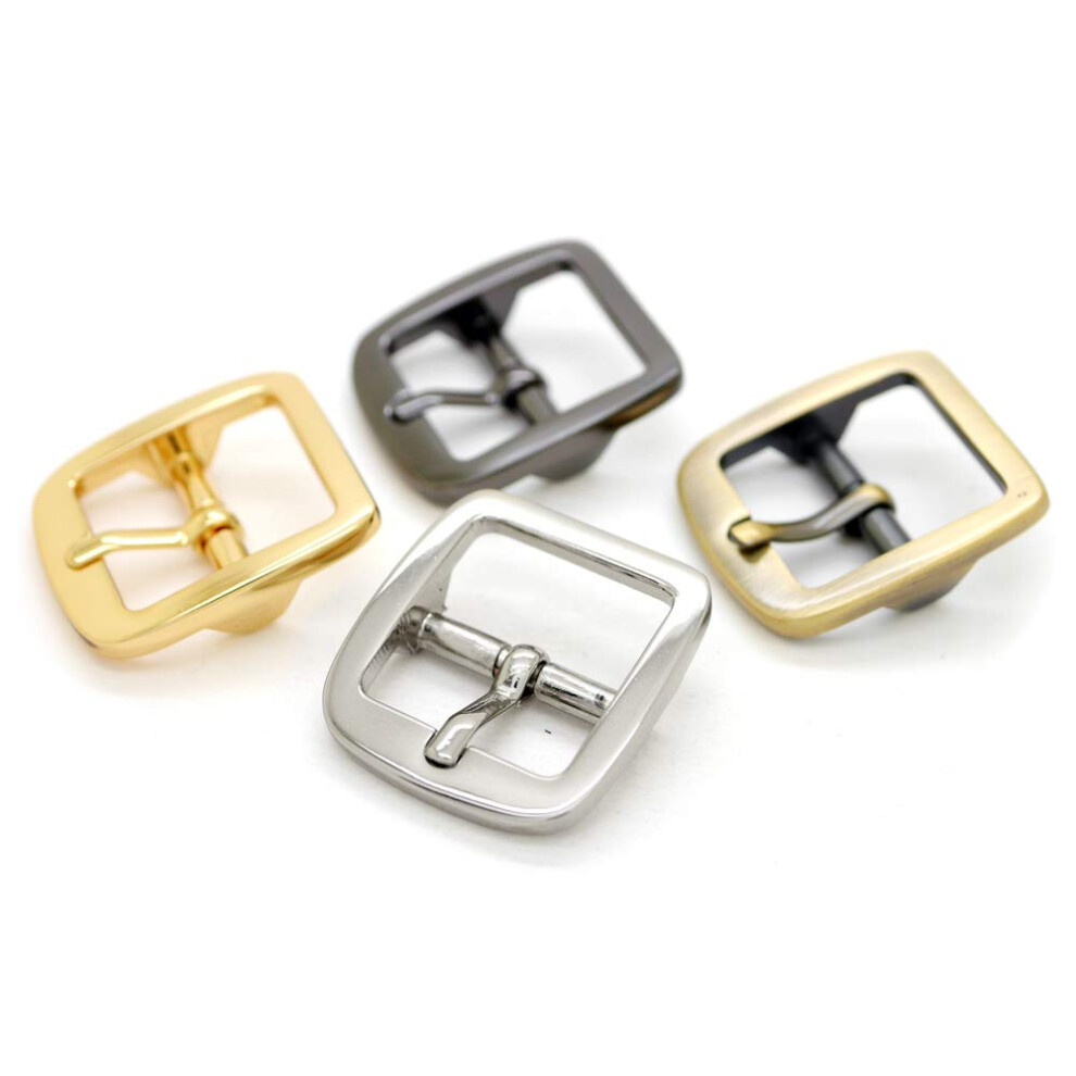 Craftmemore G?Rtelschnalle Mit Einem Zinken, 1,9 Cm, Quadratische Schnallen Mit Mittelsteg, Bastelzubeh?R SC04 ? Farbe Ausw?Hlen (4Er-Pack Silber-image