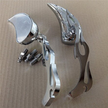 HTTMT MT252-007+TTT003- Motorkerkpr tusk tvzetbol kszlt Teardrop Flame egyedi tkr, kompatibilis a Harley Softail Fatboy Sportsterrel