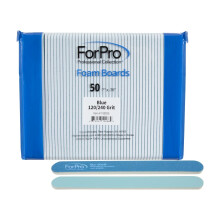 ForPro Professional Collection Blue Foam Board 120/240 Grit Mylar Manicure og Pedicure Neglefil 7 l x ,75 b 50 Antal
