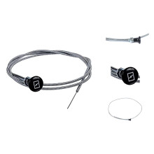 Virtionz 237 Rotary Universal Push Pull Choke Cable 63"""" Inner 60"""" Conduit (2-3/4"""" Travel) Heavy Duty Outer Shealth Silver