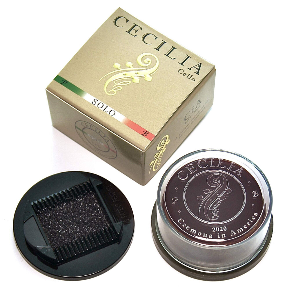CECILIA SOLO Rosin for Cello Rosin Specially Formulated Cello Rosin for Cello Bows with Included Rosin Spreader (Full Cake)