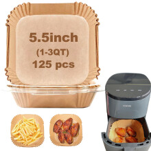 Kleine Airfryer-voeringen voor Cosori 2,1 qt Airfryer Mini Airfryer-voeringen Wegwerp 2 2,1 2,6 3QT 5,5 inch Airfryer-voeringen