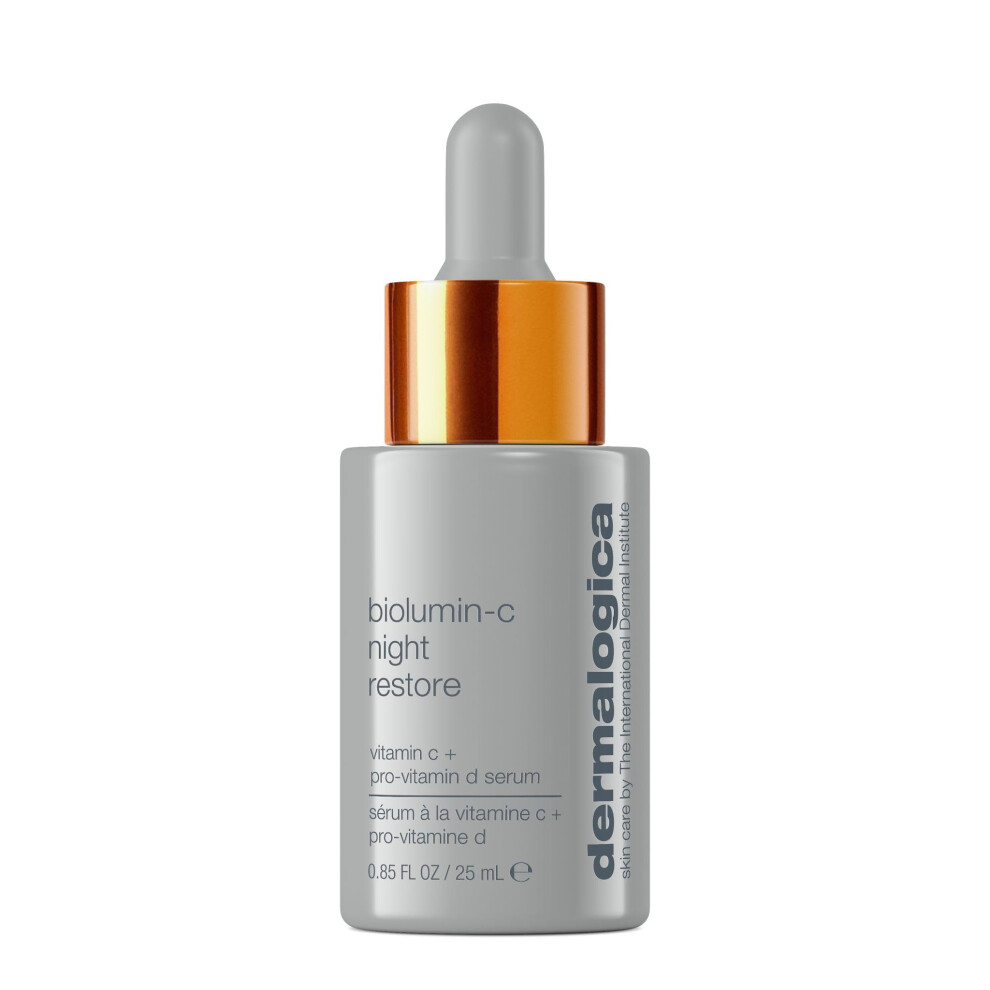 Dermalogica BioLumin-C Night Restore Vitamin C Serum for face  Overnight Skin Hydration and Barrier Repair Serum  0.85 fl oz