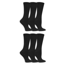 Dr. Scholl's Womens Diabetes & Circulator - 4 6 Pair Packs Non-binding Comfort And Moisture Management Socks Black 8-12 US