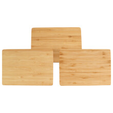 BambooMN Small Premium Bamboo Deska do serwowania i krojenia wedlin Do uzytku domowego i codziennego - 7,9"" x 5,5"" x 0,4"" - 10 szt.