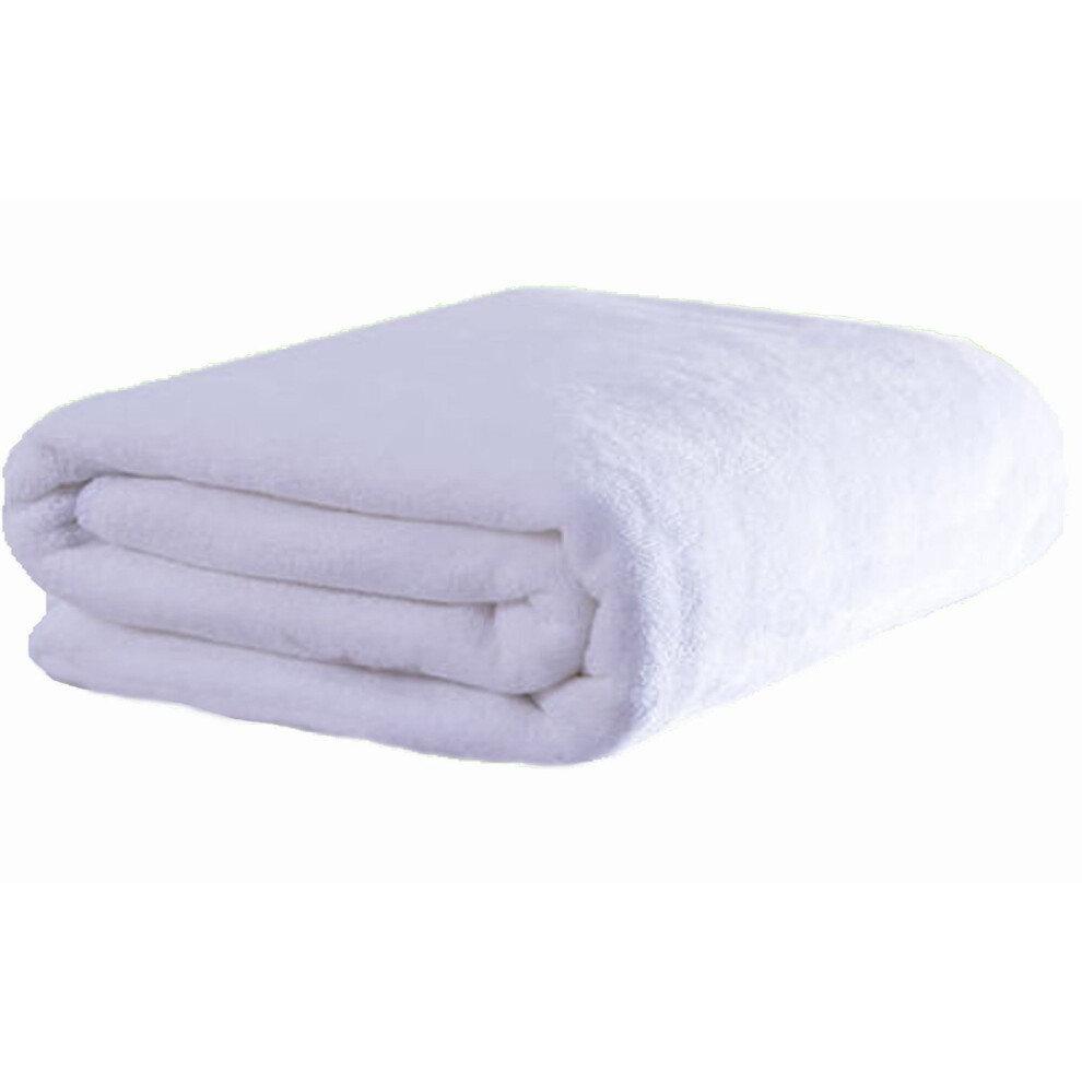 Serviettes de bain en microfibre MYLSMPLE, draps de bain, serviettes de bain, spa, plage, serviettes absorbantes extra larges (91 x 183 cm, blanc)