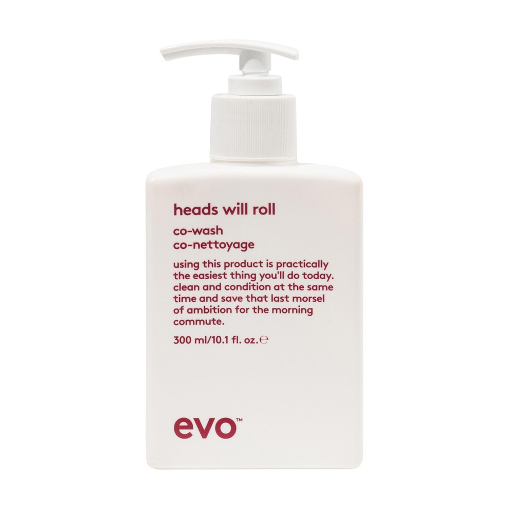 Evo Heads Will Roll Cleansing Conditioner For Curly Hair - Moisturizing Curl Defining & Frizz Eliminating - 300Ml / 10.1Fl.oz