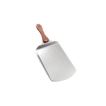 Pala para pizza de acero inoxidable Outset con mango plegable de palisandro, 20 pulgadas en total, 12 pulgadas x 7,75 pulgadas de    rea de esp   tul