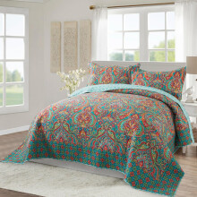 Seturi de plapuma de pat din bumbac nou-bumbac set de acoperire reversibila de patchwork set european superb model floral California Regele Dimen