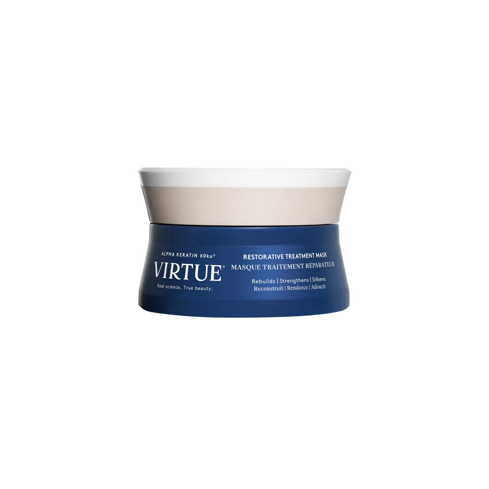 Virtue Restorative Hair Mask Treatment For Damaged Hair With Keratin And Baobab Seed Oil Safe For All Hair Types Color Safe