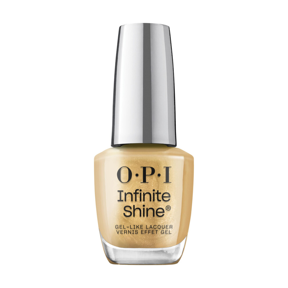 OPI Infinite Shine 24/7 Carat | Sheer Bright Yellow Metallic Long Wear Gel Like Nail Polish | Vegan  Long Lasting  Streak Free