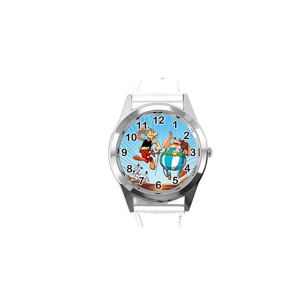 White Leather Watch for Asterix Obelix Fans-image-OPC-PGG8PSS-NEW