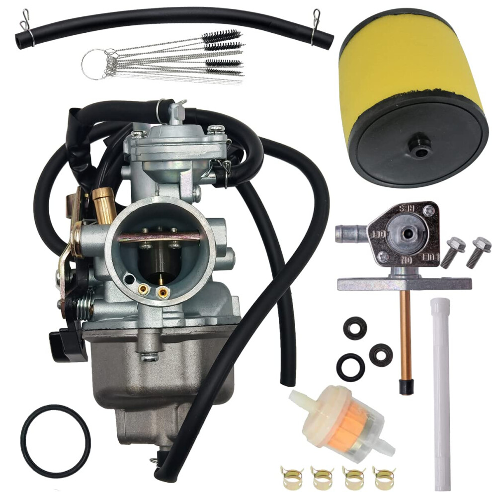 Jdllong Carburetor For Honda Trx 250 Recon 250 Trx250te Trx250tm 1997-2001 2002-2007 With Fuel Tank Petcock Valve & Air Filter 768399492928