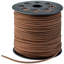 3mm x100 meter kaffeklada mocka Suede spetsar Kaux ldersladd med rullspolen fr armbandhalsband prlor DIY Handgjorda hantverk