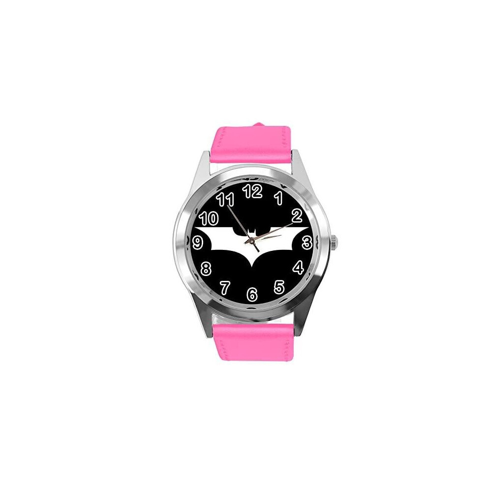 Pink Leather Round Watch for Action Movie Fans E2-image-OPC-PGG8QXV-NEW