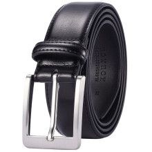 XOUXOU mns Casual lderjeansblten Klassisk arbetsklnningsblte med spnne fr mn (Svart (S101) 40 (midja 38))